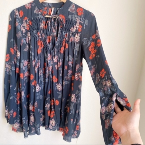 Free people Pebble Crepe So Fine Smoked Tunic Top - Picture 10 of 12